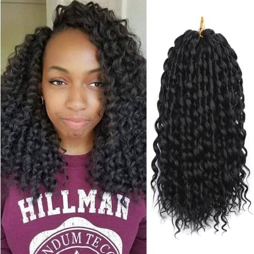 16inch Deep Wave Crochet Hair Synthetic Hair Extensions Ocean Wave Crochet Braids For Bulk Hair Ombre 36Stands/Pack For Women