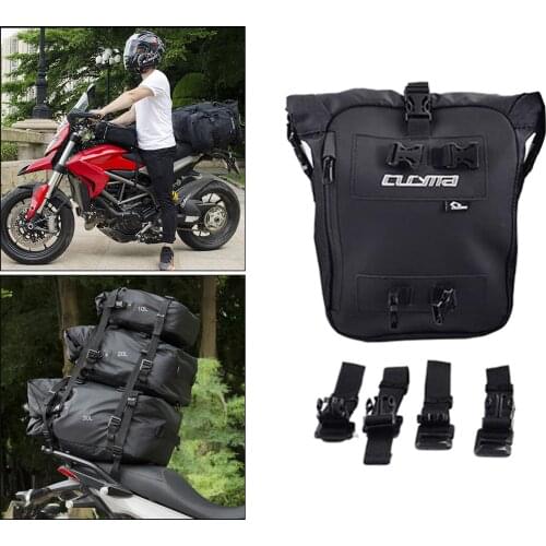 Motorcycle Seat Bag, Multi-Function Motorcycle Backpack Black Tail Bag Waterproof Luggage Bags Storage Bag