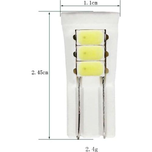 100pcs Lamp Led T10 W5W 194 Ceramics Clearance Light 8SMD 5730 Marker 501 Tail Side Bulb Wedge Parking Dome for Car Lights