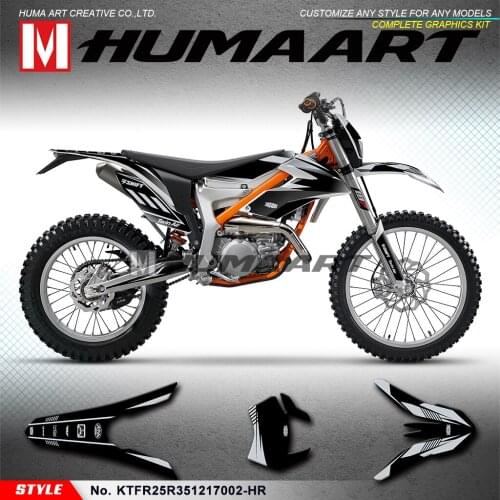 HUMAART Dirt Bike Décor Personalised Vinyl Decals Sticker Kit for Freeride 250 350 2012 2013 2014 2015 2016 2017, Black