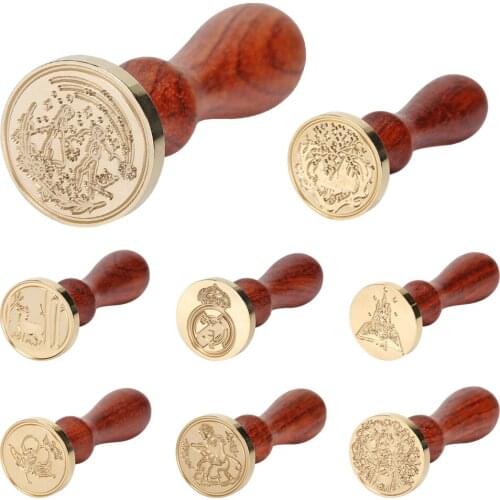 Vintage DIY Plant Seal Stamp Handcraft Scrapbooking Diary Sealing Wax Stamp