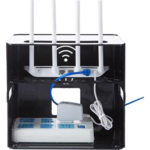 Wireless Wifi Router Storage Boxes Socket Electric Wire Case Organizer Rack Household Desktop Power Supply Socket Storage Box