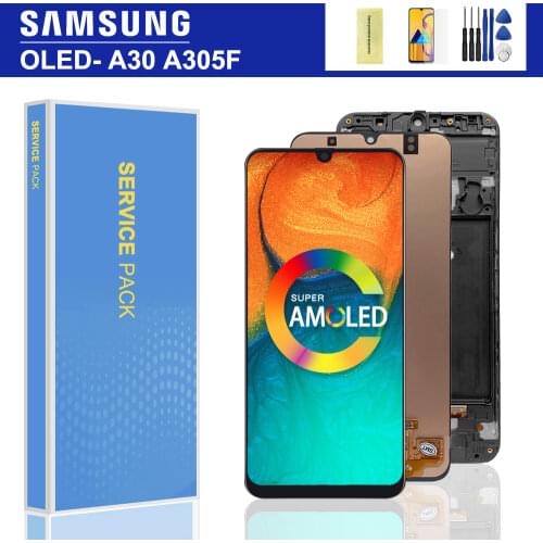 6.4'' Super Amoled For Samsung GALAXY A30 LCD Display Touch Screen Digitizer Assembly A305/DS A305FN A305G A305GN A305YN LCD