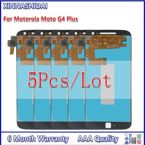 5Pcs LCD Display For Motorola Moto G4 Plus Xt1644 Xt1640 Xt1641 XT1625 Touch Screen Digitizer Sensors Assembly Replacement parts