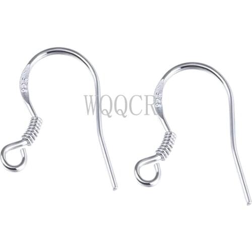 100pcs/lot Carven 925 Silver Earrings Clasps Hooks Fittings DIY Jewelry Making Accessories Hook Earwire Jewelry