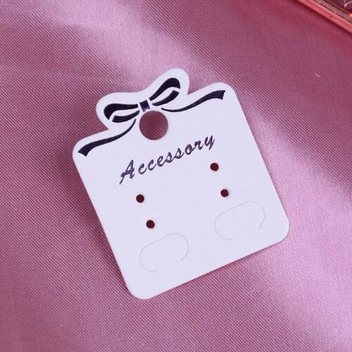 100Pcs Jewelry Displays paper Kraft Paper Ear Studs Card Tag Marking Label Tags Necklace/Earring/Hairpin/Pendant Packing Cards