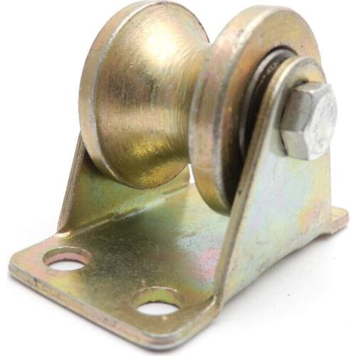 2inch Groove Rigid Caster Wheel V Shape U Type Heavy Duty Pulley Groove Wheel for Sliding Door 50mm Dia Steel Bearing Steel