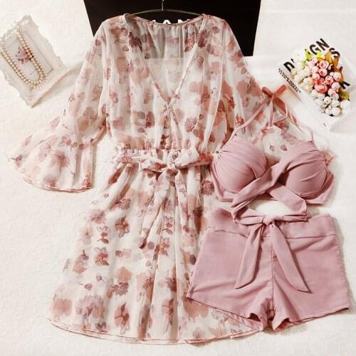 2021 Summer Fahsion Print Bikini Women Swimwear Elegant With Bather Bathing Suit Ladies Sexy Hollow Out Biquini