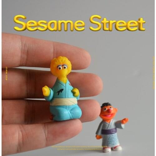 24PCS/lot 3cm Sesame Street kimono doll ornament Ernie big bird cartoon model