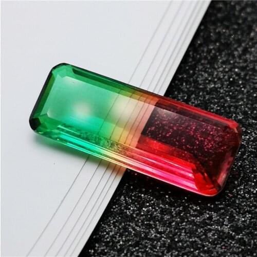 3 color synthetic tourmaline composite stones beads for jewelry making loose gems stone created composite stone