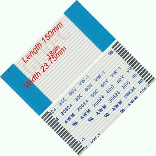 40pin 1.25pitch 150mm-800mm A-type Flexible Flat Cable FFC awm 20624 ROHS for TTL LCD DVD Computer
