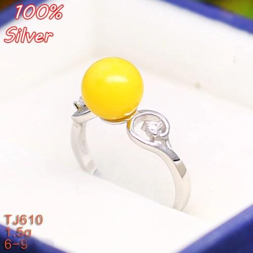 925 Sterling Silver Adjustable Blank Ring Base Fit Dia 6 7 8 9 mm Glass Cabochons Cameo Settings Tray Diy Jewelry Making Ring