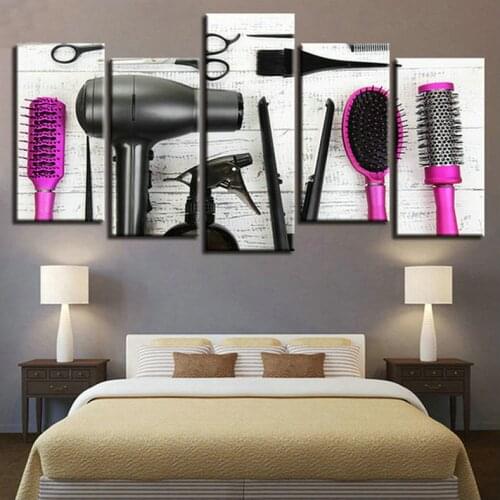 Diy 5d diamond embroidery 5pcs Hairdressing Tools Scissors Comb diamond painting cross stitch Barbershop Beauty Salon ZP-2879