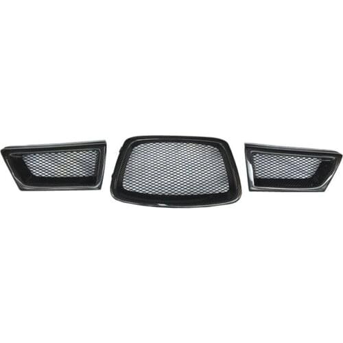 For Subaru Impreza WRX STi 9th 2006-2007 28012 Black 3Pcs Carbon Fiber Car Front Lower Mesh Grill Grille