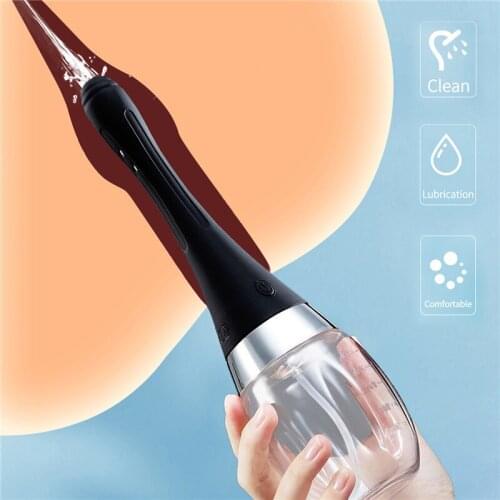 Adult Electric Anal Cleaner Enema Cleaning Container Vagina Cleaner Douche Enema Bulb Women Men Health Hygiene Tool Anal Shower