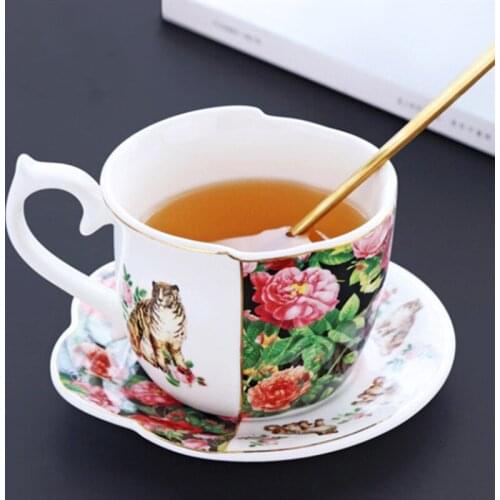 European coffee cup with saucer ceramic mugs european style coffeeware coffee cup with plate