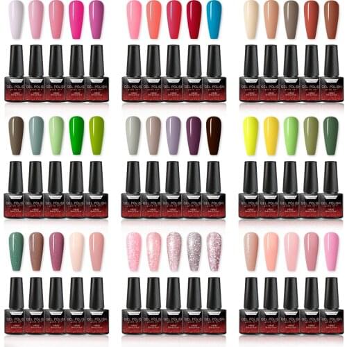 Gel Polish Set 4/6Pcs Hybrid Varnish Soak Off UV Gel LED Semi Permanent All For Manicure Nail Art Gel Polish Kit