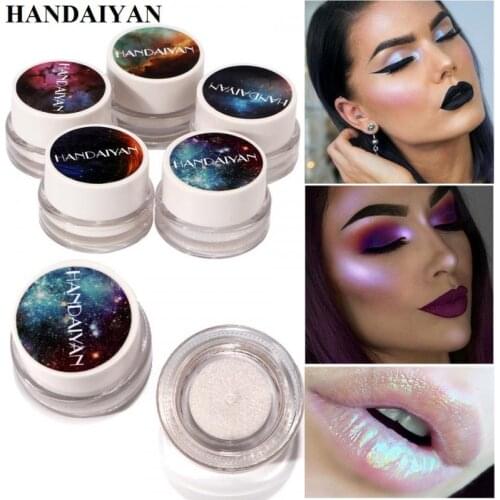 HANDAIYAN Fashion Eyeshadow Beauty Makeup Long Lasting Shine Rainbow Color Eye Shadow Highlight Blendable Pigment Powder TSLM2