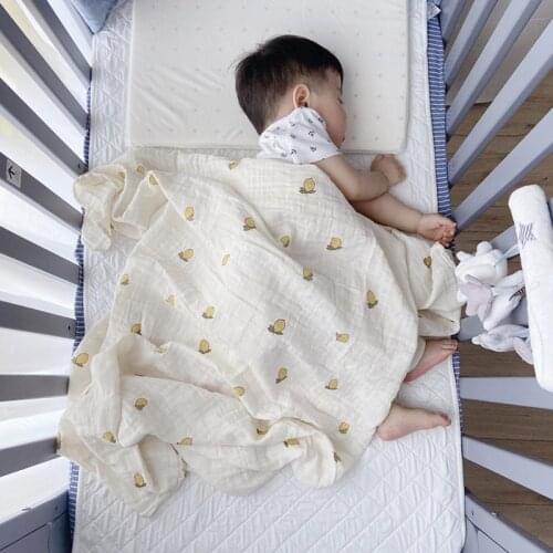 120x120CM Muslin Baby Swaddle Wrap Cotton Bamboo Newborn Blanket Sleepsack 2 Layers Gauze Baby Stuff Girl Boy Burp Cloth Towel