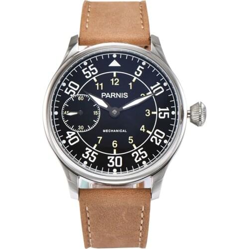 Parnis Mens Sport Water Resistant Business Seperate Second Dial Hand Wind Mechanical Wrist Watches