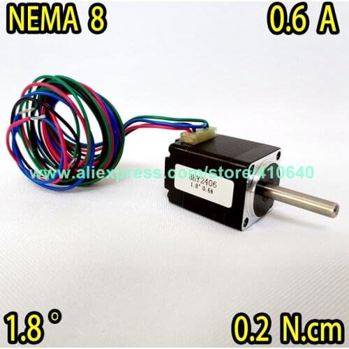 SALES NEMA 8 Stepper Motor 8HY2406 Mini Size Stepping Motor 0.6A current 0.2 N.cm torque with 4 lead wires FROM FACTORY