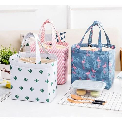New Fresh Insulated Lunch Boxes Cold Portable Convenient Lunch Bag Tableware Outdoor Picnic Thermal Oxford Waterproof Beam Bags