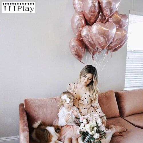 Rose Gold Star Heart Foil Balloons Inflatable Wedding Air Balls Helium Balloon Happy Birthday Party Decoration Kids Toys Balloon