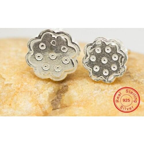 UQBing Authentic 925 Sterling Silver Bohemian Lotus Pendant Charms Jewelry Findings For Bracelets Necklaces 925 Silver Jewelry