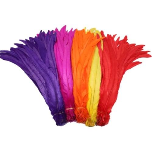 Sale 100pcs/lot High Quality Rooster Feathers Carnival Dancers Christmas Home Celebration Jewelry Plumes Plume