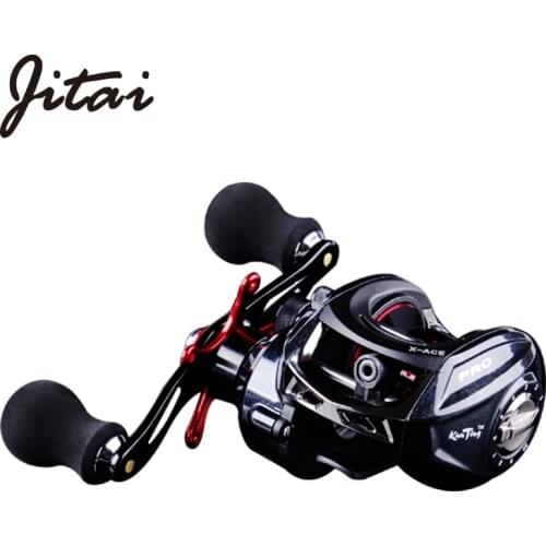 JITAI 14+1BB Baitcasting Fishing Reel 6.4:1 Gear Ratio 8Kg Braking Power High Quality Fishing Reels Wheels Magnetic Brake
