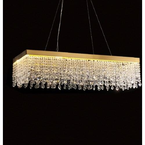 Modern Golden Luxury Tassel Crystal Chandelier Living Dining room Bedroom Hanging lamp LED Stainless steel Suspension luminaire