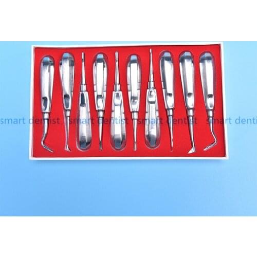 Good Quality 10 pcs/ kit dental lab dentistry dentist dental equipment for teeth whitening clareador curved root elevator