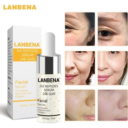 15ML Facial Serum 24 K Gold Anti-Aging Moisturizing Anti-wrinkle Firming Fine LinesSkin Care Whitening Brighter Beauty TSLM2