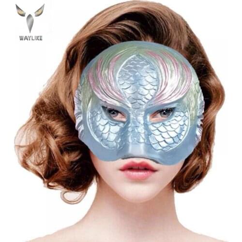 WAYLIKE Cosplay Bar Dance Party Props Mermaid Mask Dance Performance Mask Party Mask New Halloween Mask