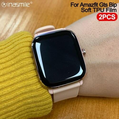 Screen Protector for Amazfit Bip lite 3D Curved Edge Soft Film for Xiaomi Huami Amazfit Gts 2 2E Bip S Cover(Not Tempered Glass)