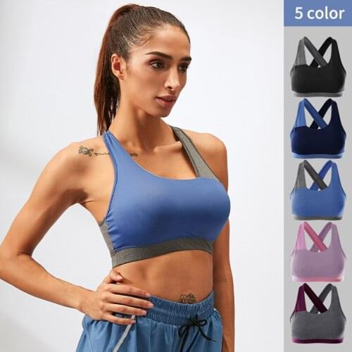 Women Sports Yoga Bras Fitness Training Shockproof Sports Underwear Cross Beauty Back and Quick-Drying Yoga Vests Gym Sportswear