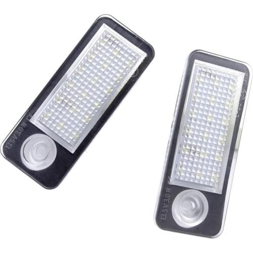 1 Pair Car LED Number License Plate Lamps for AUDI A6 C5 4B Auto 7000k 18 License Plate Light 3528SMD LED Car Exterior Lighting