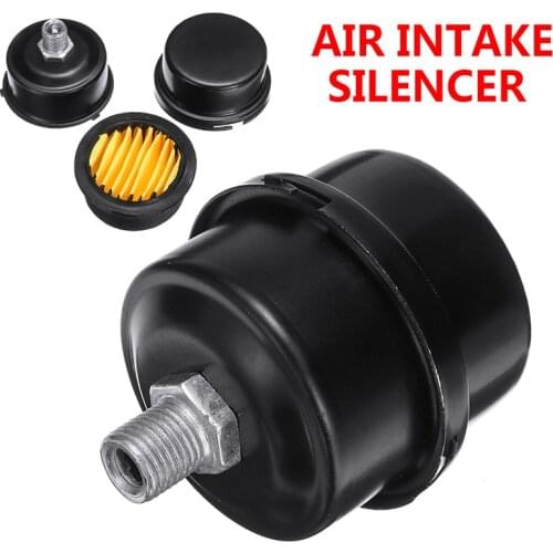 1Pcs Alloy Black Air Intake Filter Noise Muffler Silencer 1/2" 12.5mm Screw Thread For Oil-less Air Compressor High Quality