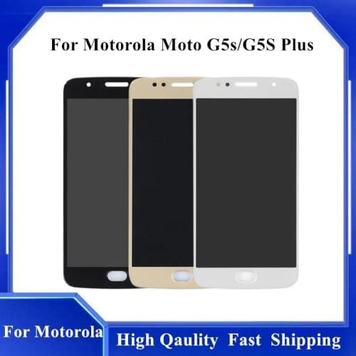 100% Tested LCD Display For Motorola Moto G5S Plus XT1802 G5S XT1793 Touch Screen Digitizer LCD Assembly For Moto G5s Plus