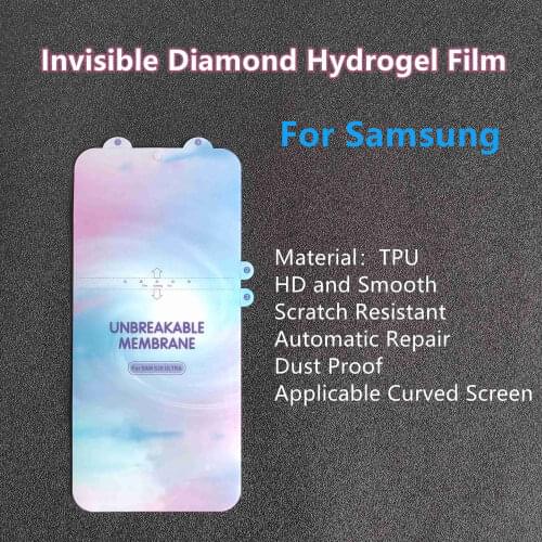 2pcs Screen Protector For Samsung Galaxy S20 Ultra/S20 Plus Hydrogel Film Invisible Diamond Protection Full Screen Cover Curved