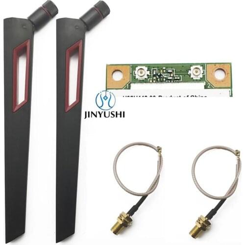 2pcs/set 2.4G/5Ghz Antenna AC88U high gain 12dbi with IPEX/MHF4 to SMA pigtail Signal wifi for Intel 7260 7265 8260 8265 9260