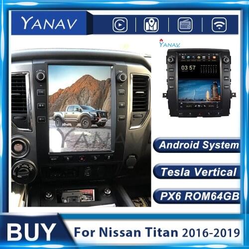 PX6 2DIN Android car radio receiver For Nissan Titan 2016-2019 auto multimedia video player head unit tape recorder car Navigati
