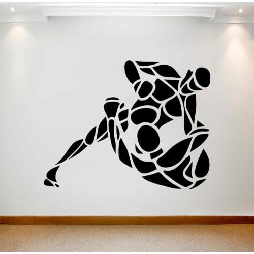 Large Wall Decal MMA Fighters Martial Sport Vinyl Wall Stickers Home Decor Gymnasium Living Room Modern Office Wall Paper Z056