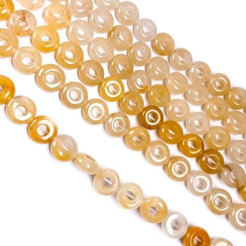 1 Strand 20Pcs 10x4mm Natural Yellow Aventurine Large Hole Beads For DIY Jewelry Making Accessories 15.5Inch Exquisite Gift