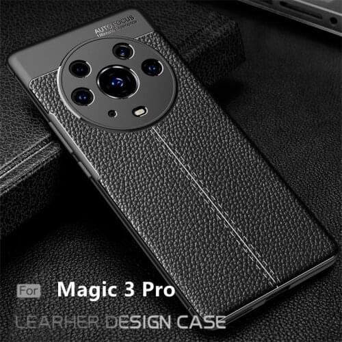 For Honor Magic 3 Pro Case Shockproof Back Soft TPU Leather Cover For Huawei Honor Magic 3 Pro Case For Honor Magic 3 Pro Fundas