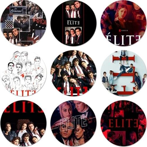 Spanish TV series Elite Icons Pins Badge Decoration Brooches Metal Badges For Clothes Backpack Decoration