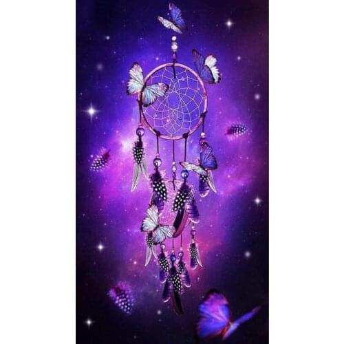 Full Square/Round Drill 5D DIY Diamond Painting "Butterfly Dream Catcher" 3D Rhinestone Embroidery Cross Stitch 5D Decor
