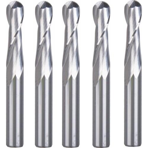5 x 6mm 2 Flute Carbide Ball Nose End Mills 22mm CEL