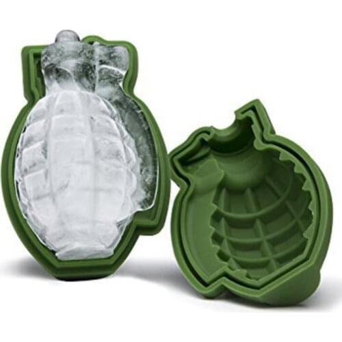 Creative 3D Grenade Shape Ice Cube Mold Tray Ice Cream Maker Party Bar Drinks Whiskey Wine Ice Maker Silicone Bar Accessories