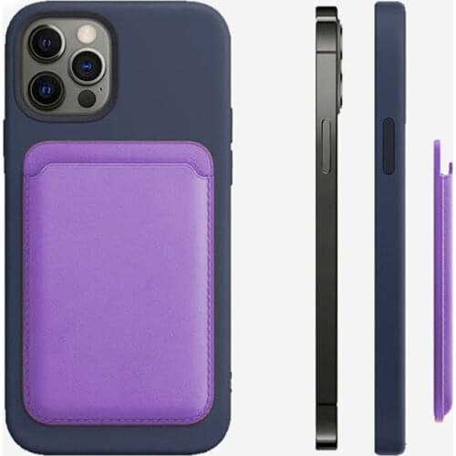 Magnetic Case For IPhone 12 Mini Card Bag Magnetic Adsorption Wallet Card Holder For Apple 12 Pro Max Case For Magsafe